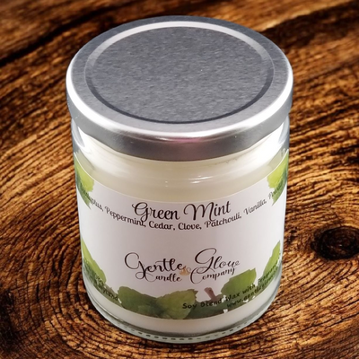 Single Wick Candle Green Mint