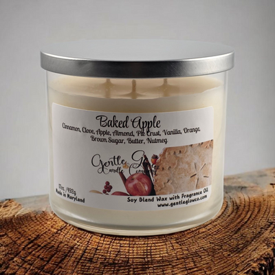 3 Wick Candle Baked Apples