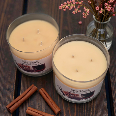 3 Wick Candle Spicy Vanilla