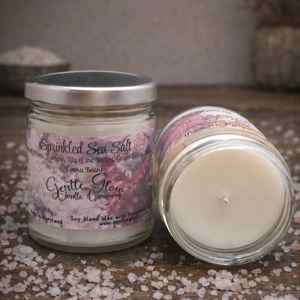 Single Wick Candle Sprinkled Sea Salt