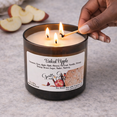 3 Wick Candle Baked Apples