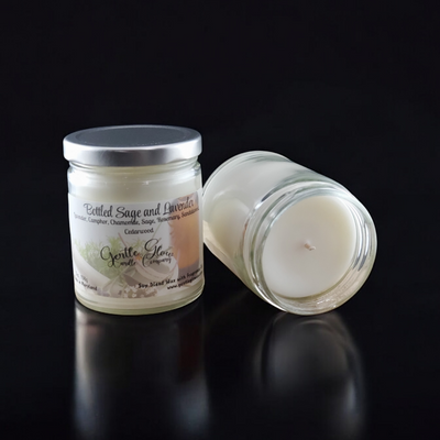 Single Wick Candle Bottled Sage and Lavender