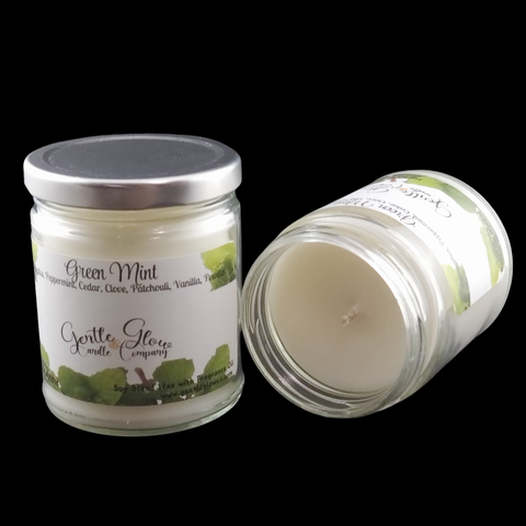Single Wick Candle Green Mint