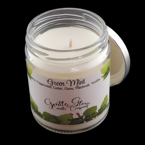 Single Wick Candle Green Mint