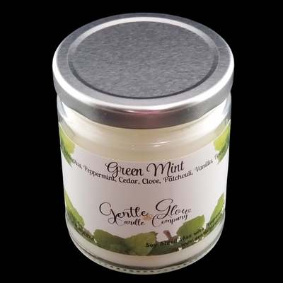 Single Wick Candle Green Mint