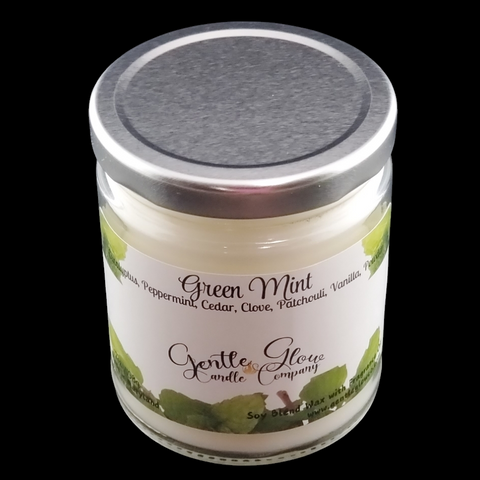Single Wick Candle Green Mint