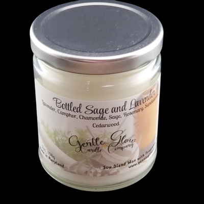 Single Wick Candle Bottled Sage and Lavender