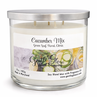 3 Wick Candle Cucumber Mix