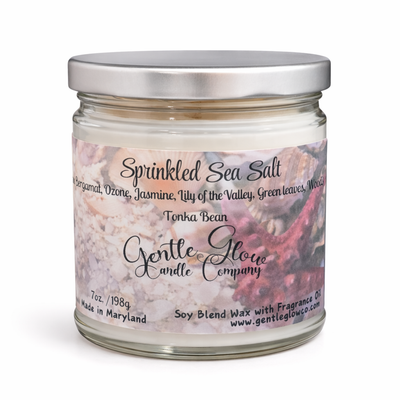 Single Wick Candle Sprinkled Sea Salt