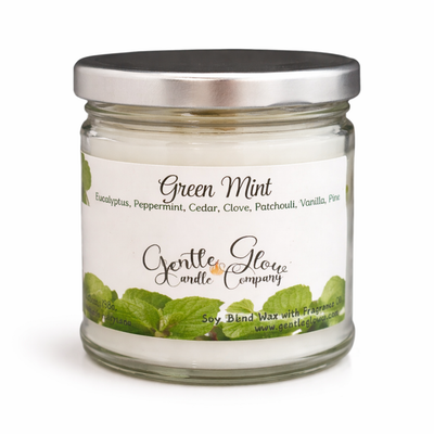 Single Wick Candle Green Mint